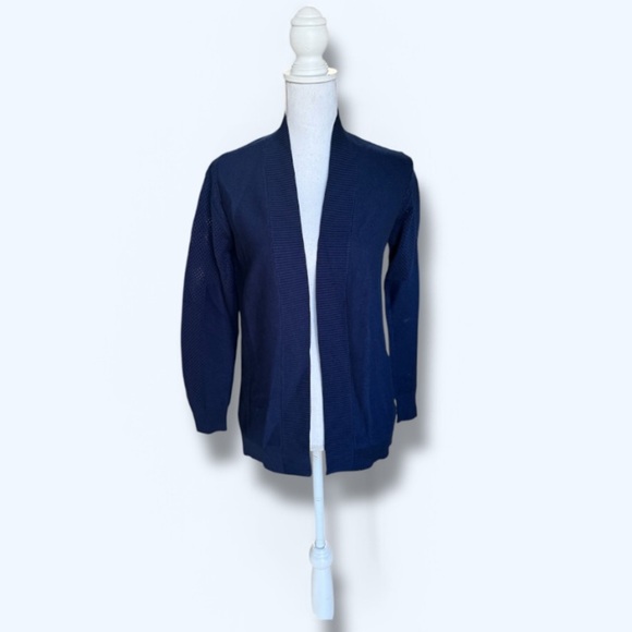 Navy Blue Cardigan Sweater Small - Picture 1 of 4